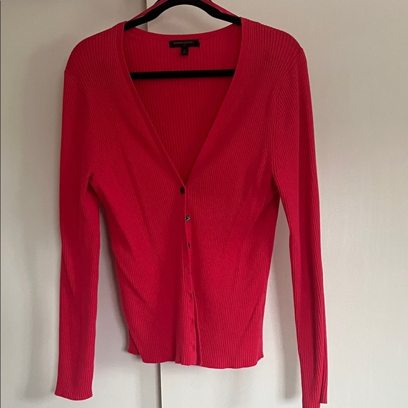 Banana Republic Sweaters - EUC | L | Banana Republic Pink Ribbed Cardigan